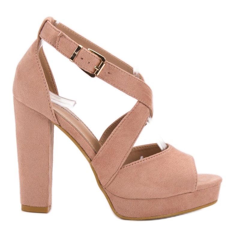 SHELOVET Sandálias na plataforma rosa