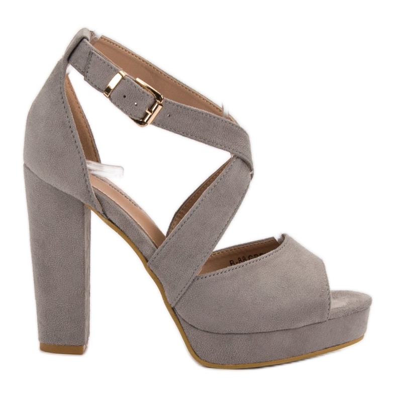 SHELOVET Sandálias na plataforma cinza