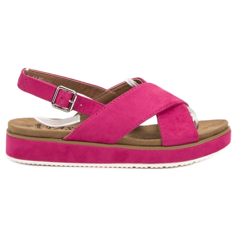 Goodin Sandálias de camurça rosa