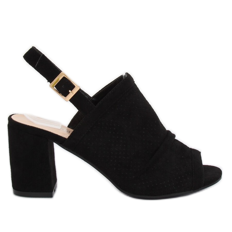 Sandálias pretas de salto alto JM5840N Negro preto