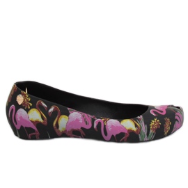 Meliski com flamingos preto CK85 preto roxo multicolorido