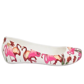 Meliski com flamingos brancos CK85 White roxo multicolorido