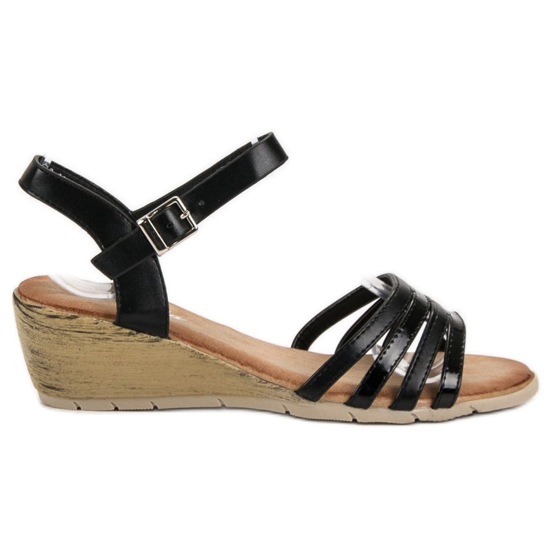 Renda Sandálias Pretas preto