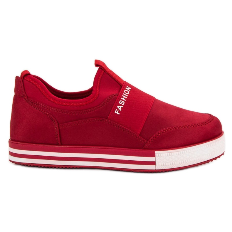 SHELOVET Tênis Slip-on vermelho