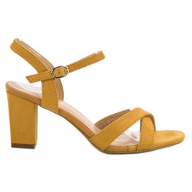 Annalisa Sandálias de mostarda amarelo