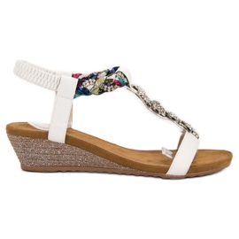 SHELOVET Sandálias com ornamentos branco SHELOVET Sandálias com ornamentos branco
