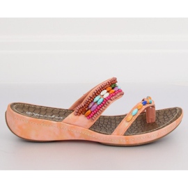Flip-flops com contas rosa A123 rosa Flip-flops com contas rosa A123 rosa