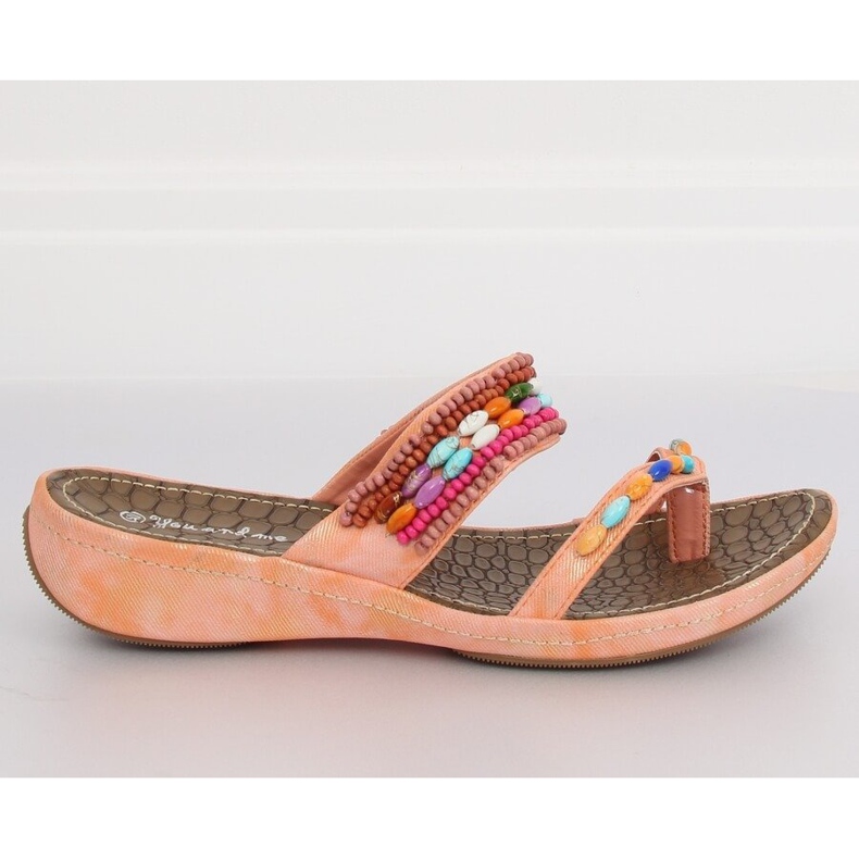 Flip-flops com contas rosa A123 rosa