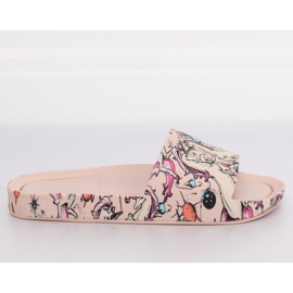 Chinelos rosa unicórnio CK83 rosa