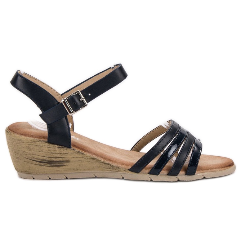 Renda Sandálias da Marinha azul