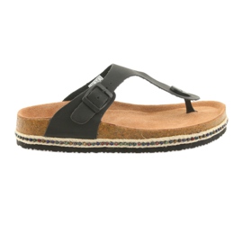 Chinelos femininos com perfil Big Star 274132 pretos Chinelos femininos com perfil Big Star 274132 pretos