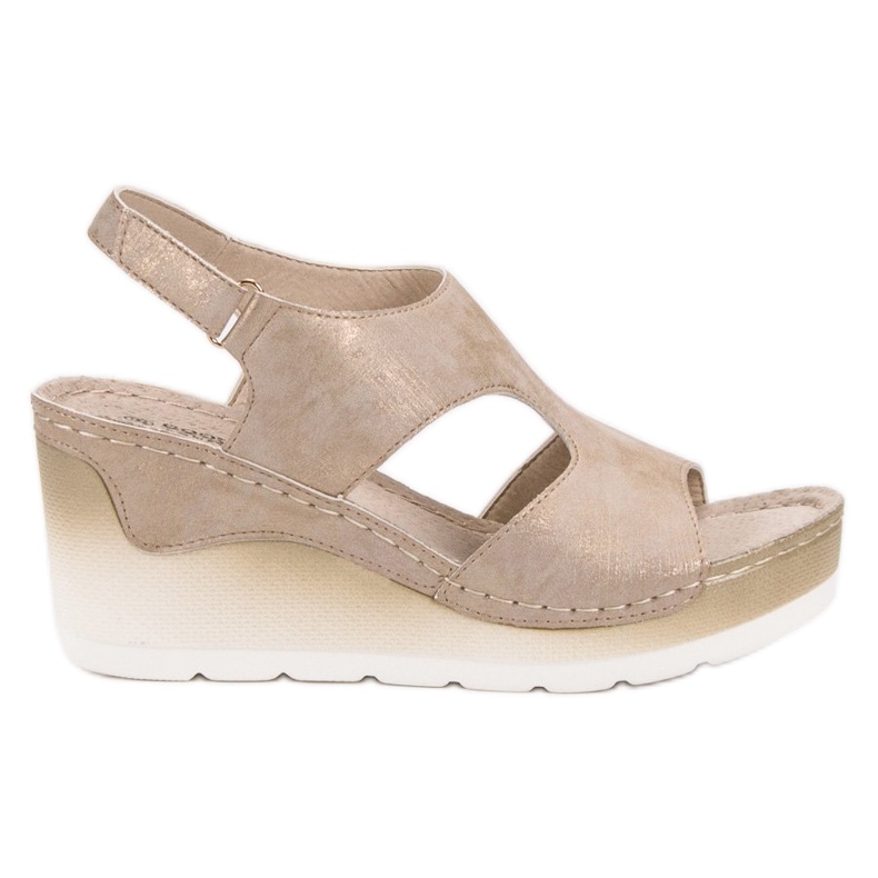 Goodin Sandálias de cunha confortáveis amarelo