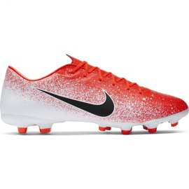 Botas de futebol Nike Mercurial Vapor 12 Academia Mg M AH7375-801 branco, laranja vermelho