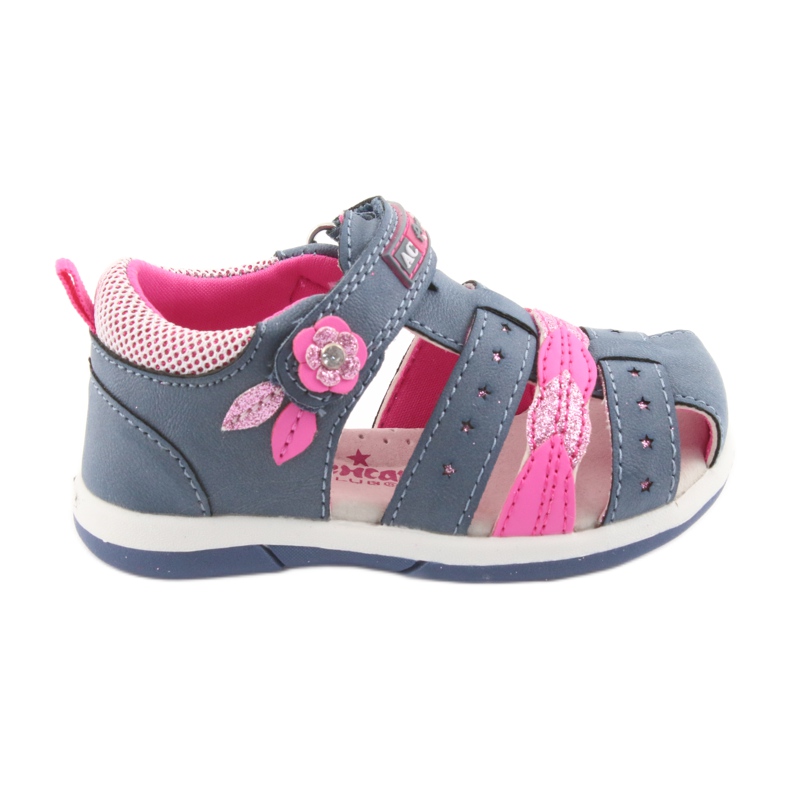 American Club Sandálias femininas jeans americanas DR18 azul rosa