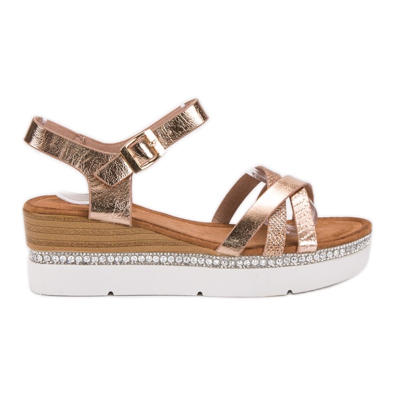 Seastar Sandálias elegantes com zircônia cúbica amarelo