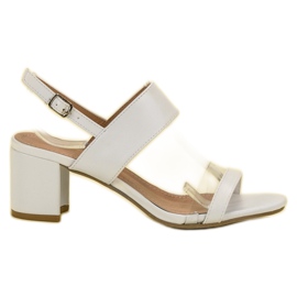 Ideal Shoes Sandálias femininas elegantes branco