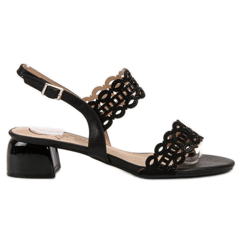 Kylie Sandálias elegantes de salto alto preto