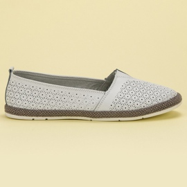 Goodin Slipony de couro branco