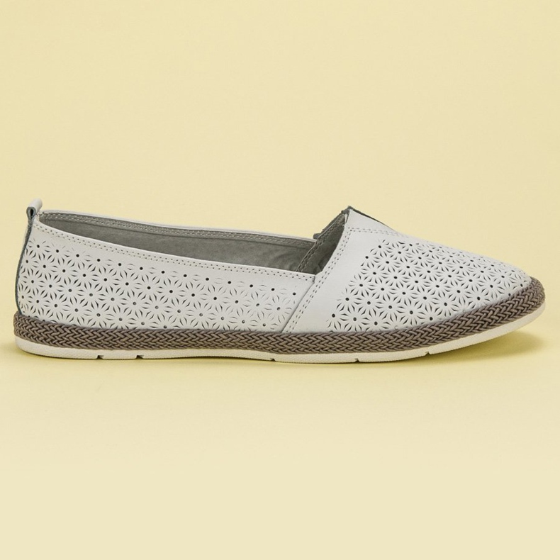 Goodin Slipony de couro branco