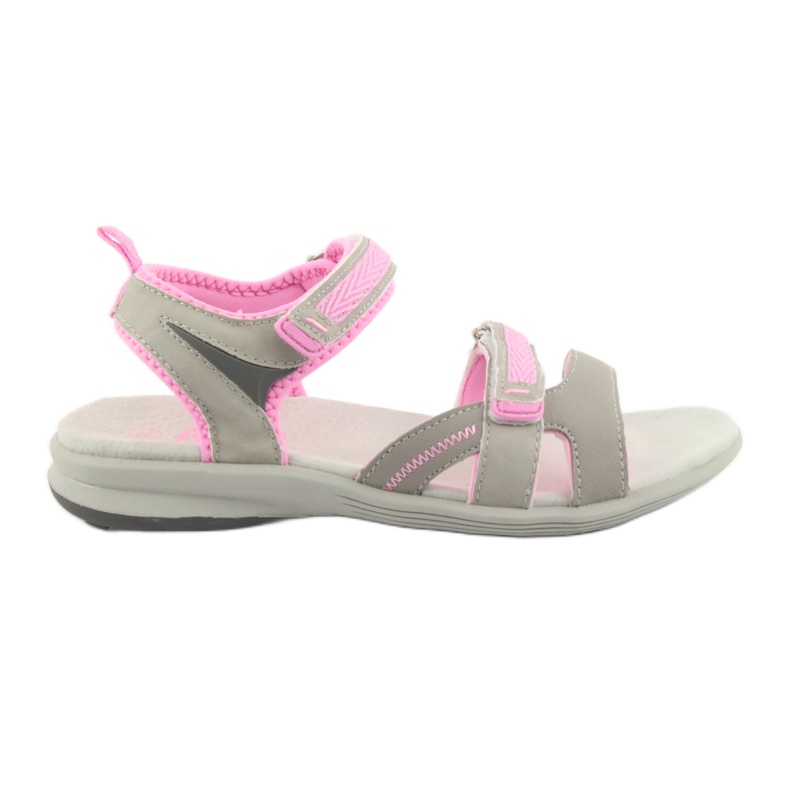 Sandálias femininas American Club HL12 cinza rosa