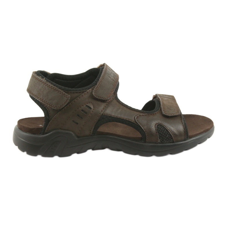 American Club Sandálias esportivas de couro americano CY11 marrom preto castanho