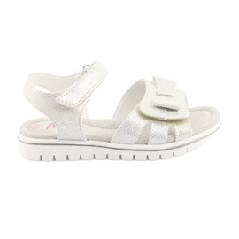 American Club Sandálias de meninas americanas brancas pérolas gc25 branco