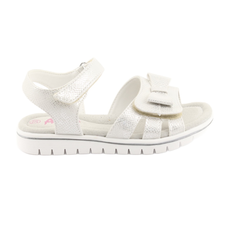 American Club Sandálias de meninas americanas brancas pérolas gc25 branco