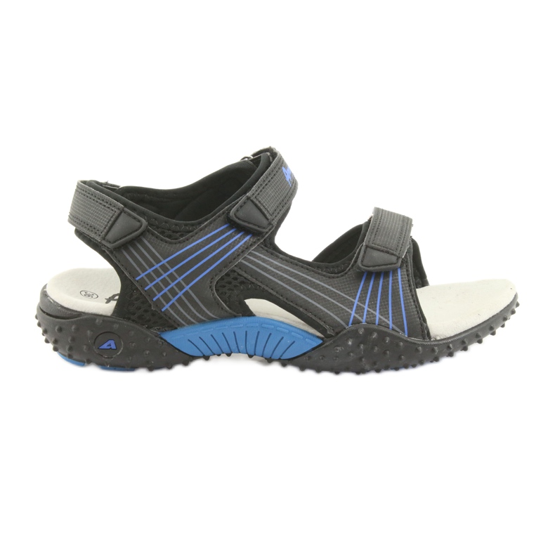 Sandálias masculinas American Club HL15 pretas preto azul