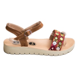 SHELOVET Sandálias casuais marrom