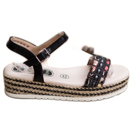 SHELOVET Sandálias na plataforma preto