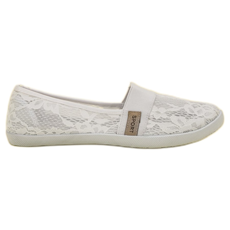 SHELOVET Bailarinas de renda branco