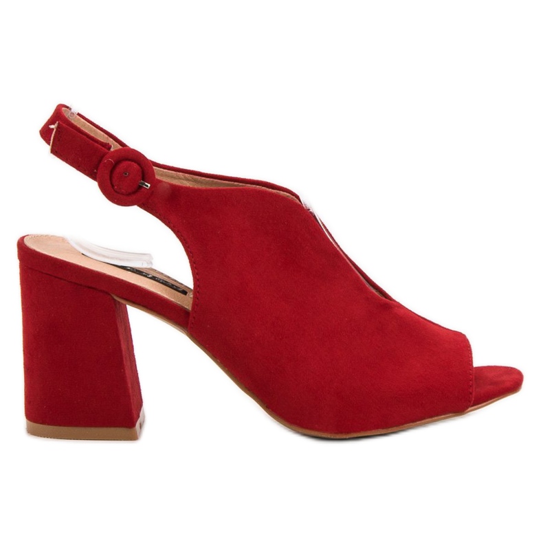 Milaya Sandálias Fechadas Elegantes vermelho