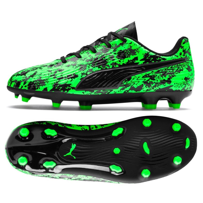 Puma One 19.4 Fg Ag Jr 105501 03 chuteiras multicolorido verde