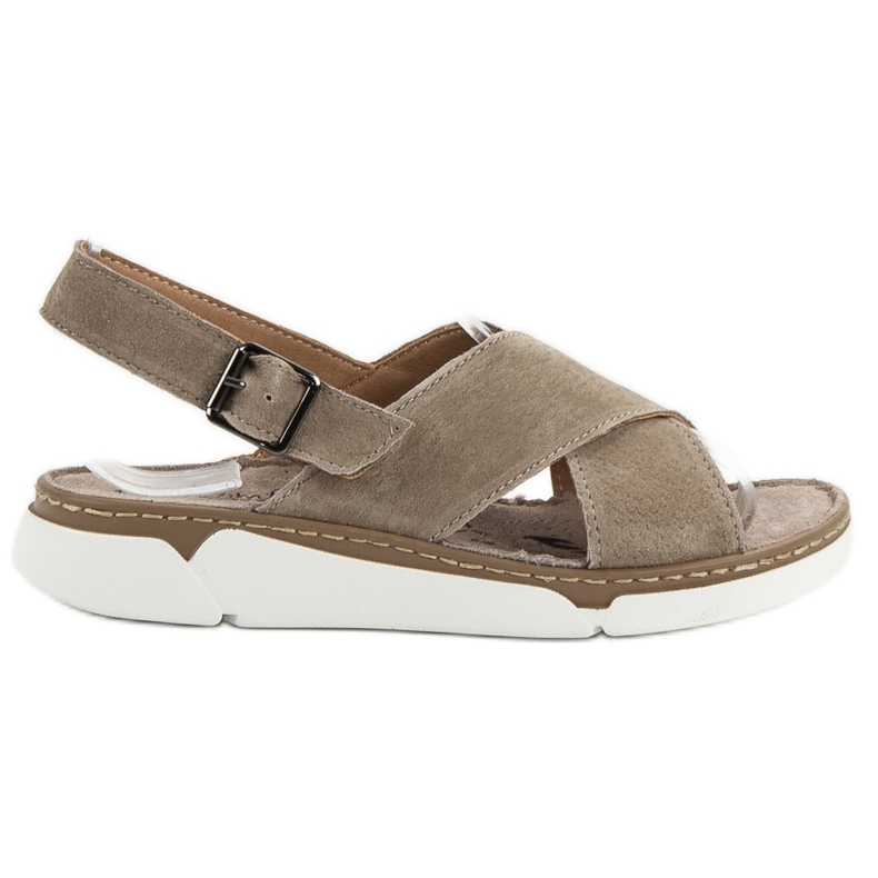 Filippo Sandálias de couro na plataforma castanho