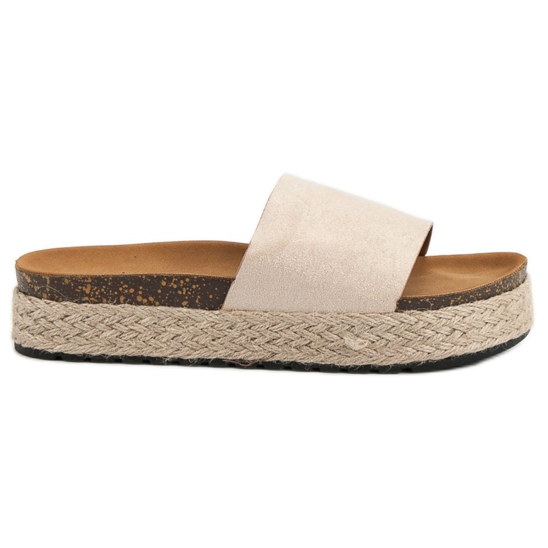 Nio Nio Chinelos na plataforma castanho