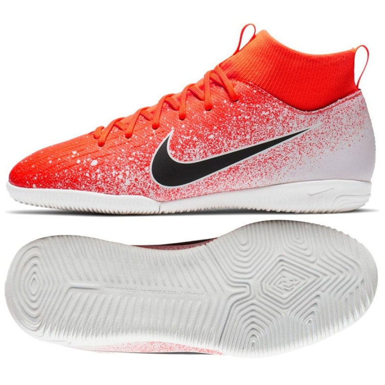 Sapatos de interior Nike Mercurial SuperflyX 6 Academy Ic Jr AH7343-801 multicolorido laranja