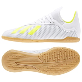 Sapatos de interior adidas X 18.3 In Jr BB9397 multicolorido branco