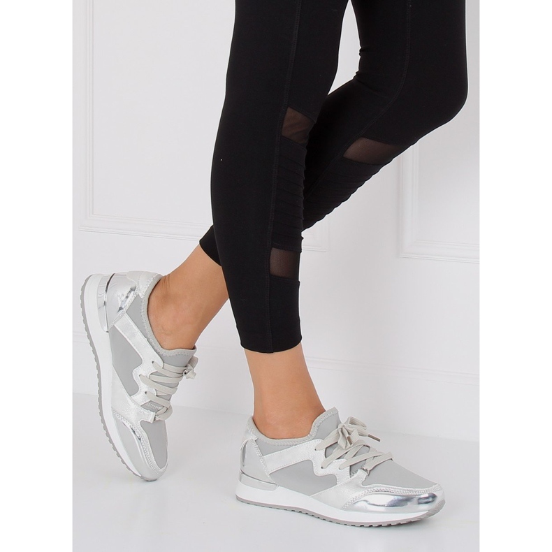 Sapatos prateados 6241 Silver II-GAT cinza