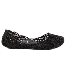 Bailarinas de borracha preta QX-02 Black preto