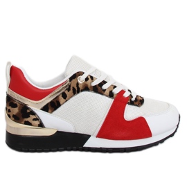 Calçado desportivo branco B-01 BRANCO / LEOPARDO preto marrom multicolorido