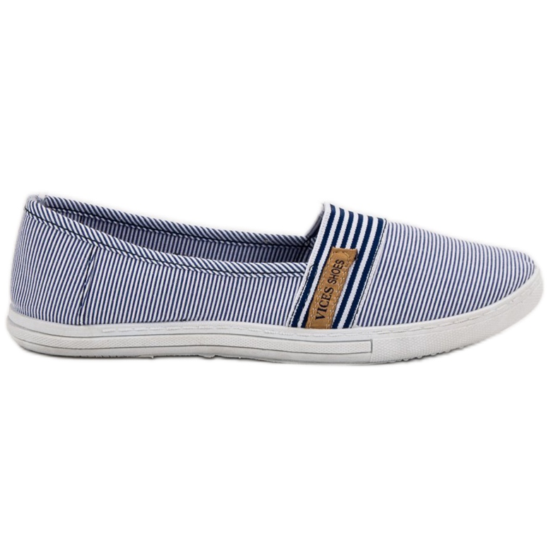 Confortável VICES Slipony branco azul