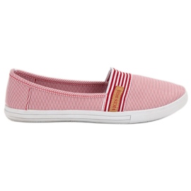 Confortável VICES Slipony branco vermelho