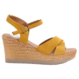 SHELOVET Sandálias de mostarda amarelo SHELOVET Sandálias de mostarda amarelo