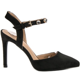 Kylie Salto alto com salto exposto preto Kylie Salto alto com salto exposto preto