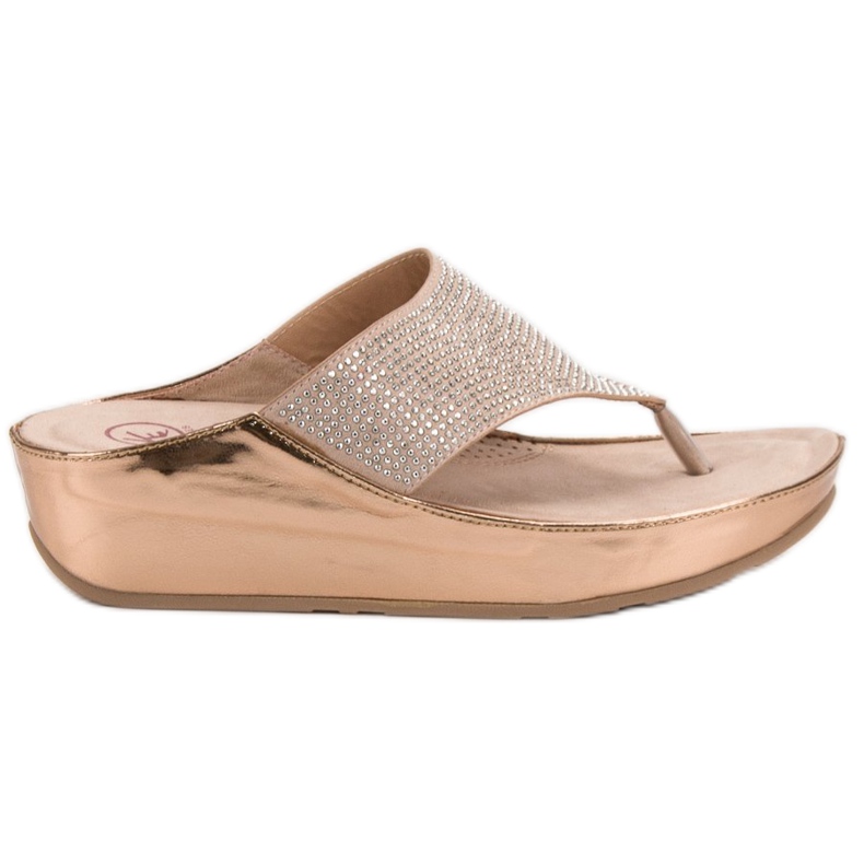 Kylie Sandálias de cunha amarelo multicolorido