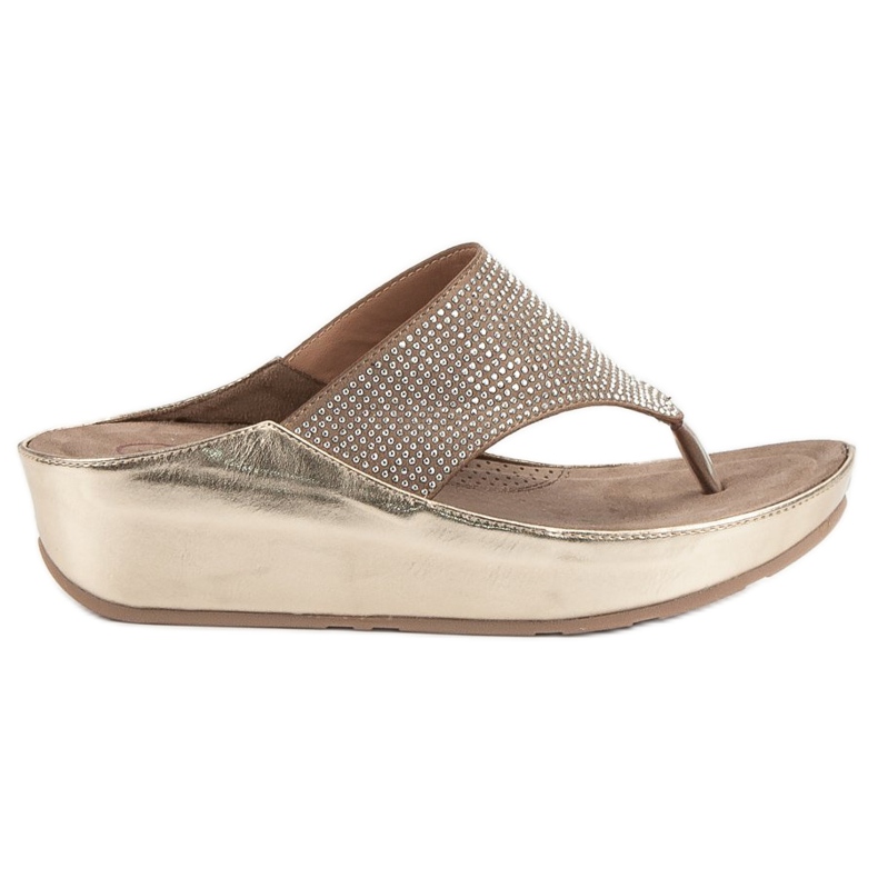 Kylie Sandálias de cunha amarelo