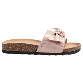 Queen Vivi Chinelos casuais com brilho rosa