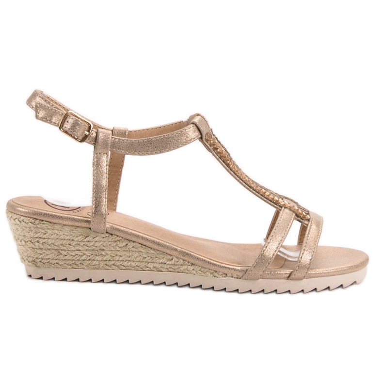 Kylie Sandálias de cunha confortáveis amarelo