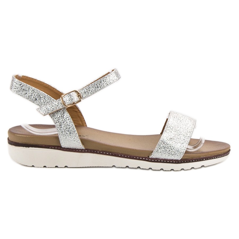 Ch. Creation Sandálias brilhantes cinza