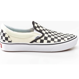 Vans Comfycush Slip On Tabuleiro de damas VO4 True White branco cinza Vans Comfycush Slip On Tabuleiro de damas VO4 True White branco cinza